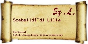 Szebellédi Lilla névjegykártya