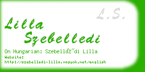 lilla szebelledi business card